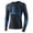Blue, variant on Mens Ski Thermal Underwear Tops Long Sleeve Raglan Shirts Winter Warm Workout Quick Dry Base Layers Blue, S