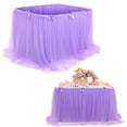 thumbnail image 2 of Table Skirt Tulle for Party Wedding Birthday Decorations, Polyester Table Cloth Skirting for Rectangle Round Tables, Reusable Table Cover for Banquet Buffet Celebration Events, 1 X Table Skirt, 2 of 9