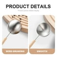 thumbnail image 6 of Stainless Steel Measuring Spoon with Wooden Handle, 25ML (1 TBSP + 2 TSP) Coffee Scoop for Grounds, Tea, Baking, Milk Powder, Seasonings, Easy-Read Markings (Silver, Size C), 6 of 6