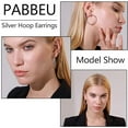 thumbnail image 5 of PULMCheerger 925 Sterling Silver Hoop Earrings, Lightweight, Hypoallergenic, 20mm, 30mm, 40mm, 3 Pairs, 5 of 6