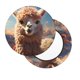 thumbnail image 2 of Balery Fluffy Alpaca Mountain Meadow Fundas de asiento para taburete de bar redondo de tela de terciopelo ajustables que protegen de arañazos y manchas para sillas de 14 a 17 pulgadas.-13 inch, 2 of 7