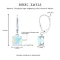 thumbnail image 6 of Rosec Jewels Cushion Cut Ethiopian Opal Drop Earrings for Women (3.7 Ct, AAA Grade) - October Birthstone Earrings - Ready to Gift, 10K White Gold, 6 of 8