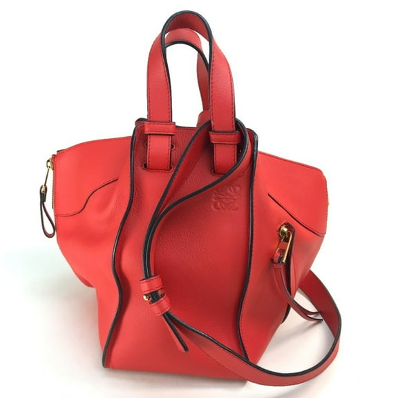 Pre-Owned LOEWE Hammock Small Logo 2-Way Shoulder/Handbag, 387.30.N60, Leather,... (Good)