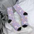 thumbnail image 5 of KLL Swan With Stars Print Cool Socks Men's Women's Crew Socks Funny Crazy Novelty Stockings, 5 of 6