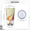 thumbnail image 4 of Balery Christmas Card With Gnomes Pattern 20oz Insulated Car Cup with Dual Drink Lids, Stainless Steel Travel Mug Eco-Friendly and Leak-Proof-Straw Three-piece Set, 4 of 8