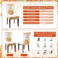 thumbnail image 2 of Fall Chair Covers Set of 6 Thanksgiving Dining Protector Stretch Removable Washable Autumn Pumpkin Sunflower Maple Leaves Slipcovers for Dining Hotel Party Wedding, 2 of 6