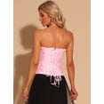 thumbnail image 4 of Corsé Allegra K con cordones para mujer Victoriano sin Tirantes Rosa XL, 4 of 5