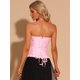 thumbnail image 4 of Corsé Allegra K con cordones para mujer Victoriano sin Tirantes Rosa XL, 4 of 5