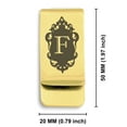 thumbnail image 2 of Stainless Steel Alphabet Letter F initial Classic Slim Money Clip Credit Card Holder, 2 of 2