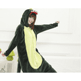thumbnail image 4 of Fameei couple Pyjama Flanelle Dessin Animé une Pièce Pyjama Mignon Drôle Chaud Vert Dinosaure S code, 4 of 7