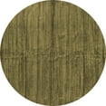 thumbnail image 1 of Ahgly Company Indoor Round Abstract Brown Contemporary Area Rugs, 5' Round, 1 of 4
