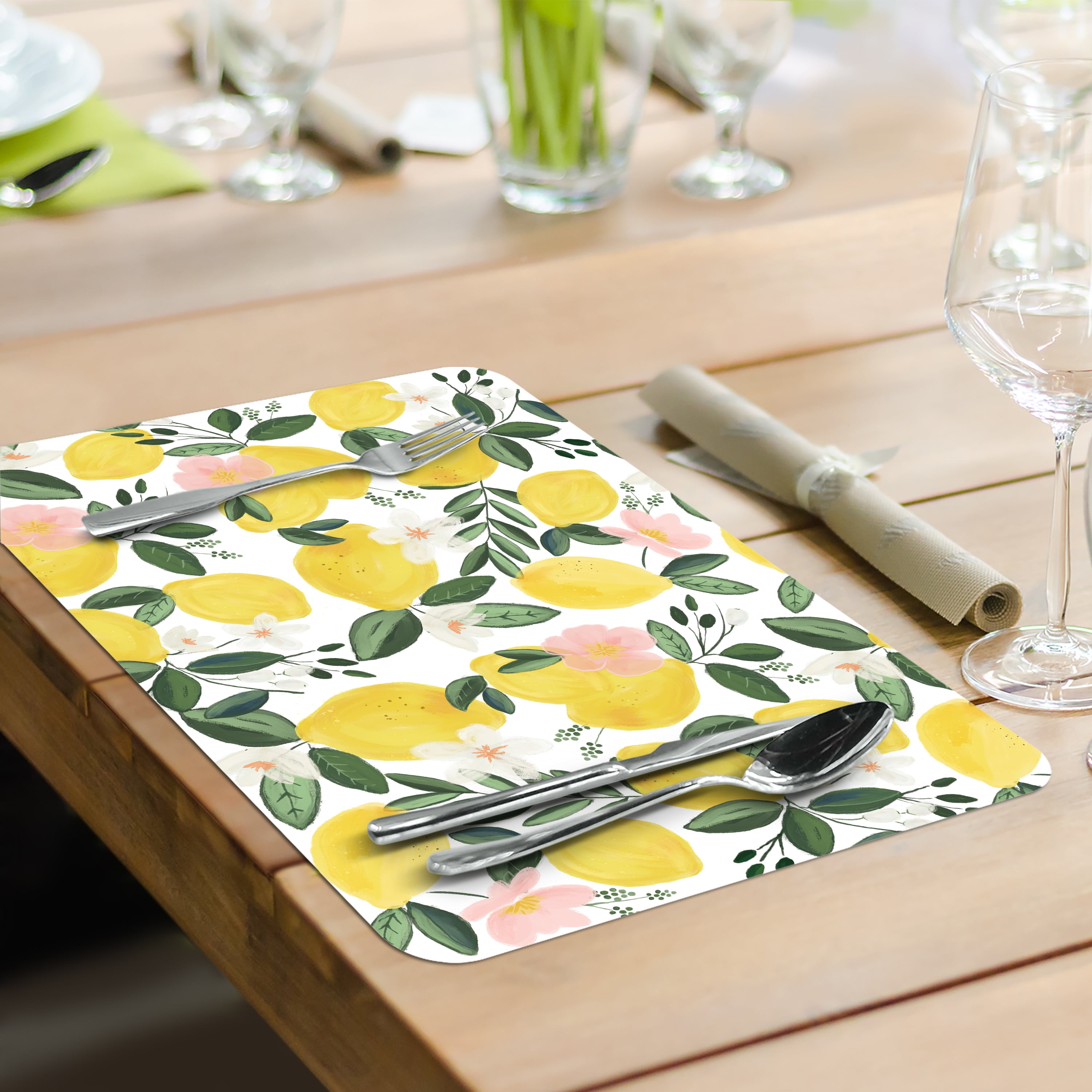 Conimar Lemons on the Vine Reversible Flexible Plastic Placemat
