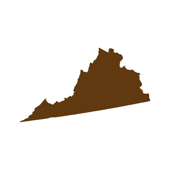 Virginia Shaped Sticker Decal Die Cut - Self Adhesive Vinyl - Weatherproof - Made in USA - Many Color and Sizes - va