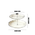 thumbnail image 3 of Multi-Layered Fruit Plates, Stylish Gold & Silver Design for Home Coffee Table, Two or Three Layered Options for Storing Snacks, Fruits, Desserts, Easy to Clean, 9.84x9.84x6.3in, 3 of 6