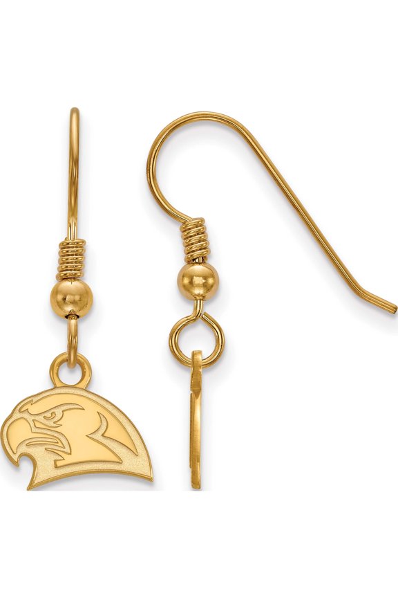 Ss/Gold Plated Sterling Silver With Gp Logoart Miami University Xs Dangle Earrings (27 X 11) Made In United States gp025mu