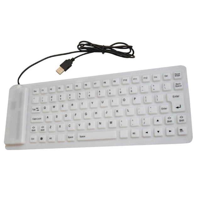 Teclado suave de 85 teclas, teclado plegable de silicona, teclado enrollable resistente al agua con cable USB para PC, Notebook y portátil Adepaton 2033469-1