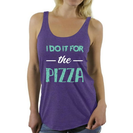 Awkward Styles Women's I Do It For the Pizza Graphic Racerback Tank Tops GYM Funny Workout