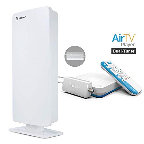 AirTV Player with DualTuner Adapater and ANTOP Outdoor/Indoor HDTV Antenna 4K Sling TV