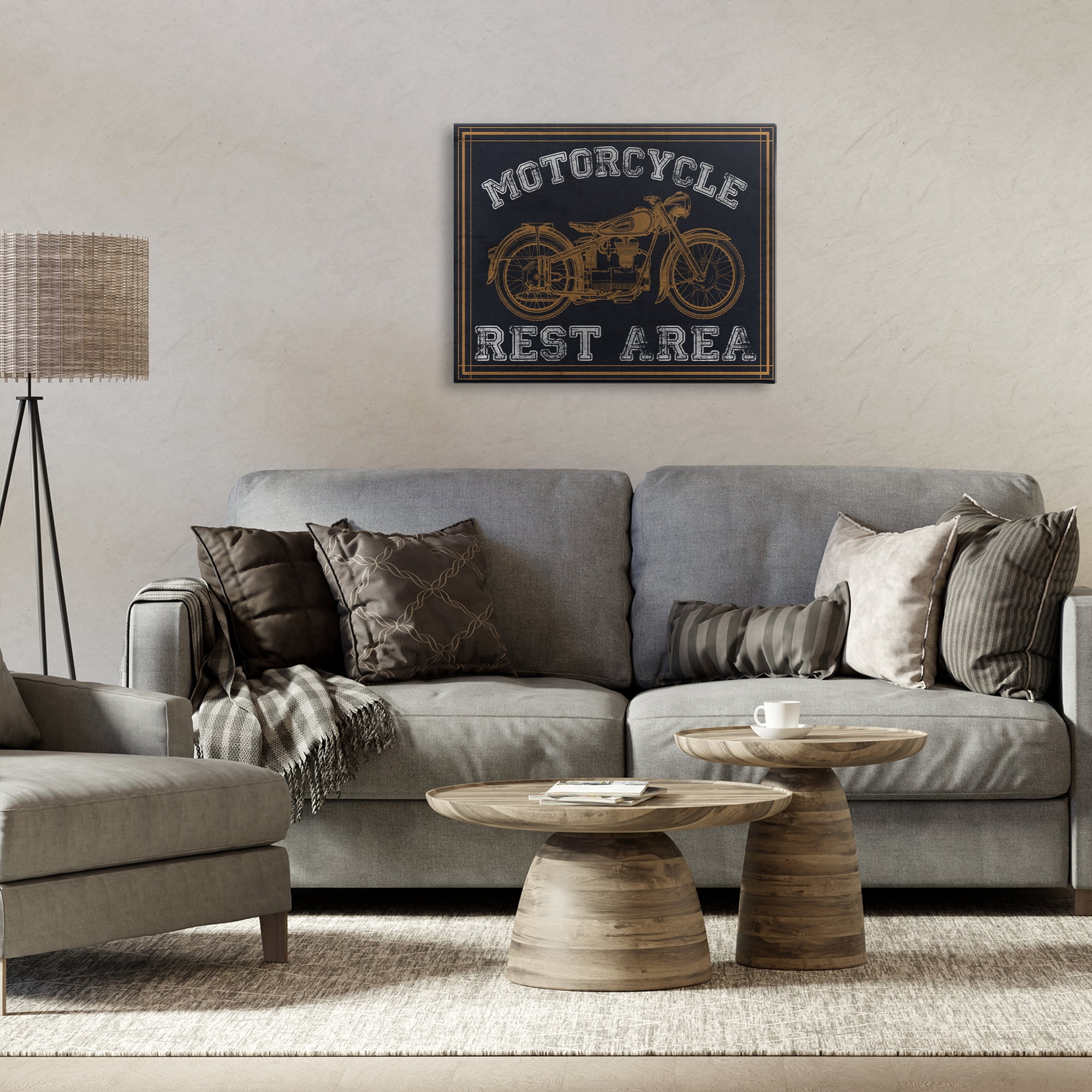 Stupell Industries Motorcycle Rest Area Canvas Wall Art, design by Marcus Prime