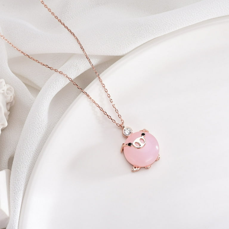 Women's Decor Necklace For Women Cute For Girl Gift Rose Gold 2019