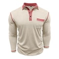 thumbnail image 6 of Polo Shirts for Men Casual Solid Collared Classic Long Sleeve Top Mens Loose Blouses, 6 of 7