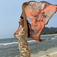 thumbnail image 5 of (90 * 180 cm) bufanda de protección solar de verano, bufandas de seda para mujer, estilo elegante, pinturas vintage, patrón, estilo étnico, bufanda larga, chal grande, vestido envolvente de playa, pro, 5 of 5