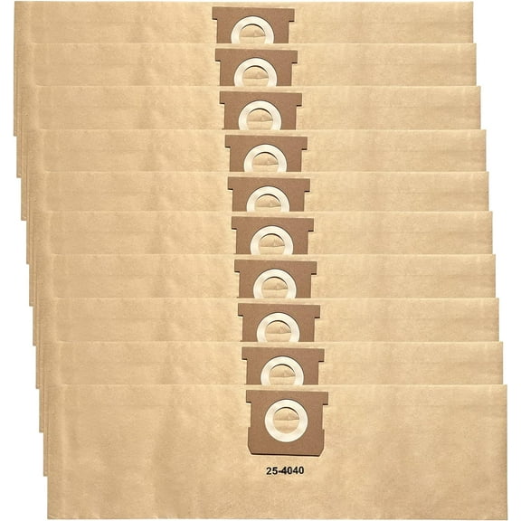 DXVA25-4040 Dust Bag，10 Pack, Compatible with DEWALT 4 Gallon Wet/Dry Vacuum , DXV04T