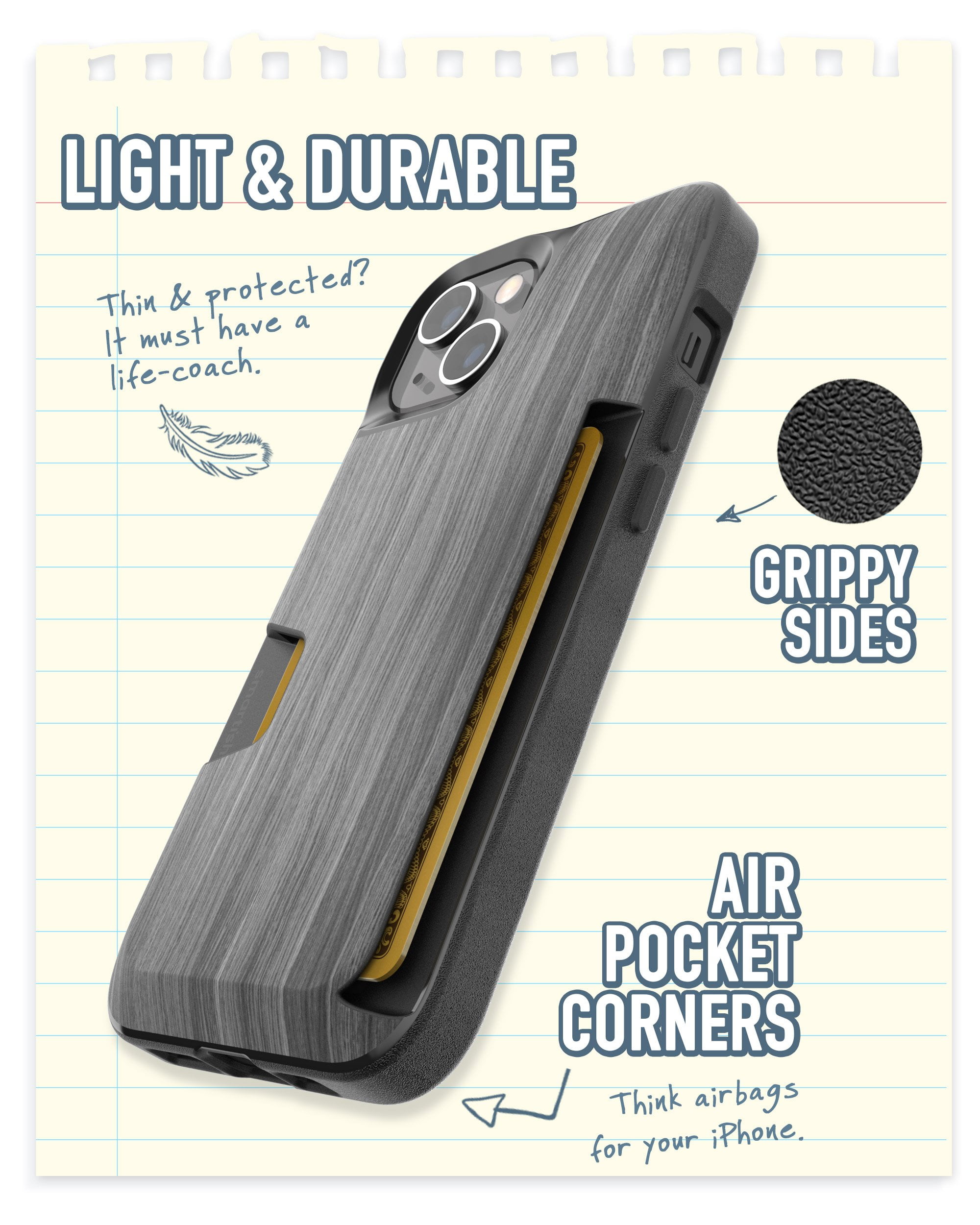Smartish iPhone 13 Wallet Case - Wallet Slayer Vol. 1 [Slim + Protective] Credit Card Holder - Chef's Special