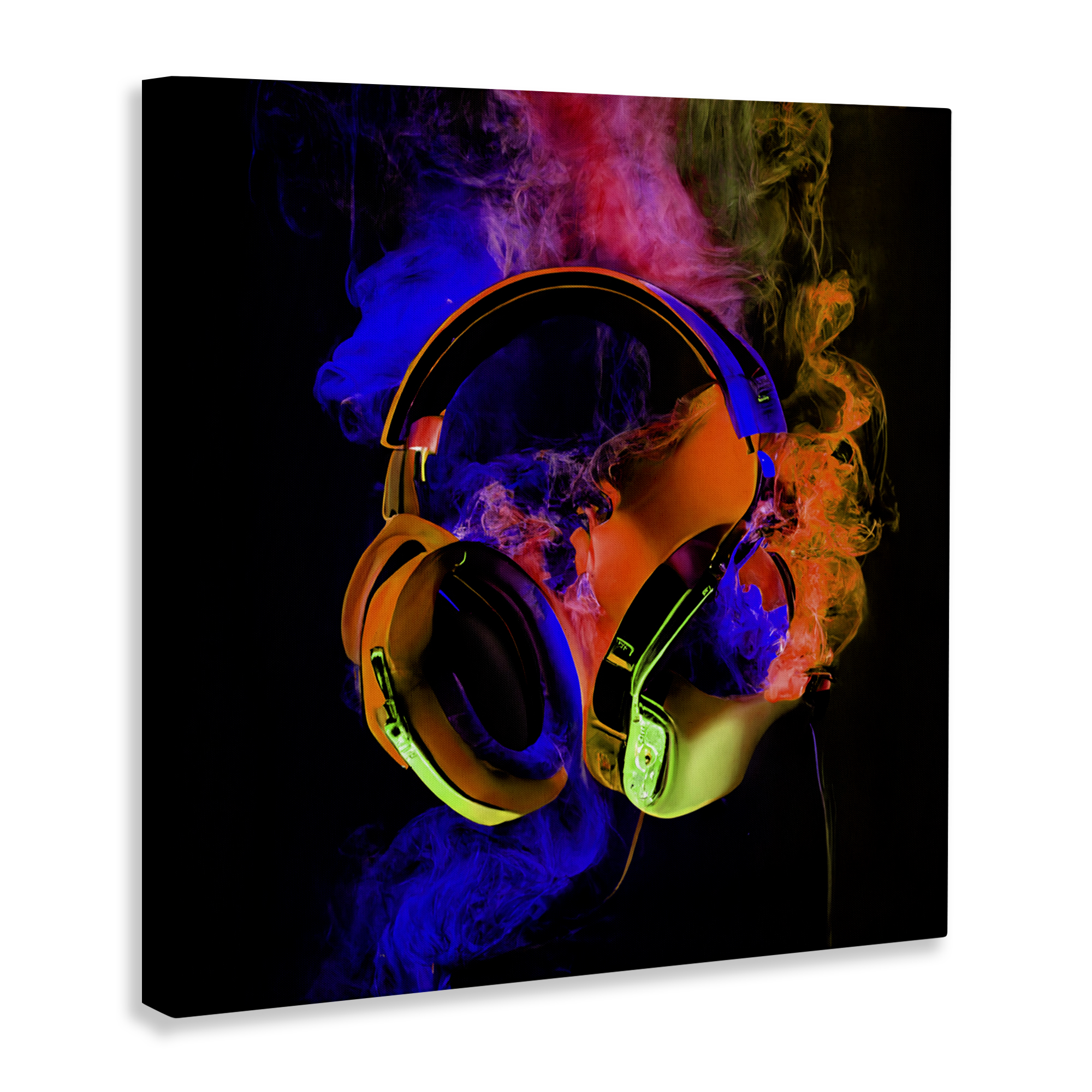 Power Play Headphones Canvas Wall Art, design by Sasha