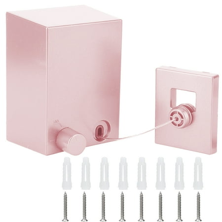 

2024 Wall Retractable Clothesline Indoor Clothes Drying Line for Hotel Home Balcony LaundryPink