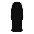 thumbnail image 5 of XPMWRP Warm Long Hooded Cotton Jacket Thick Outerwear Casual Full Sleeve Comfortable Coat for Women Winter Wear Stylish Daily Vacation Party Black XL, 5 of 7