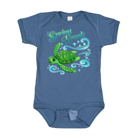

Inktastic Spring Break- Cute Sea Turtle Gift Baby Boy or Baby Girl Bodysuit