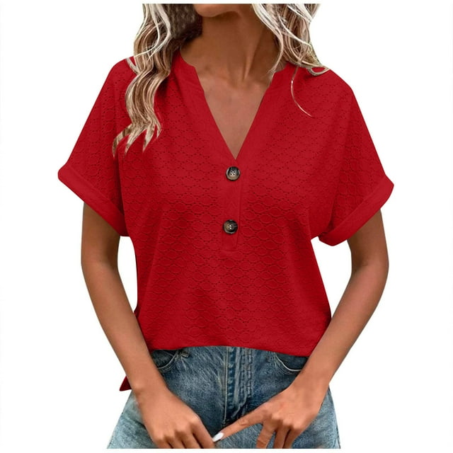 Timegard Hauts Côtelés pour Femmes Slim Confortables Col Rond Manches Courtes Tee-Shirts Courts Décontractés pour Sortir