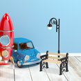 thumbnail image 2 of 1 Ensemble Miniature Banc de Parc Lanterne de Rue Poteau Mini Meubles Ornement Maison de Poupée DIY, 2 of 8