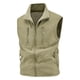 thumbnail image 2 of Camiseta sin mangas con cuello alto para hombre, color liso, para exteriores, con múltiples bolsillos, informal, de terciopelo y poliéster., 2 of 7