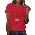 thumbnail image 2 of American Flag Shirts for Women 4th of July T-Shirt Graphic Patriot Tee USA Flag Shirt Tops, 2 of 6