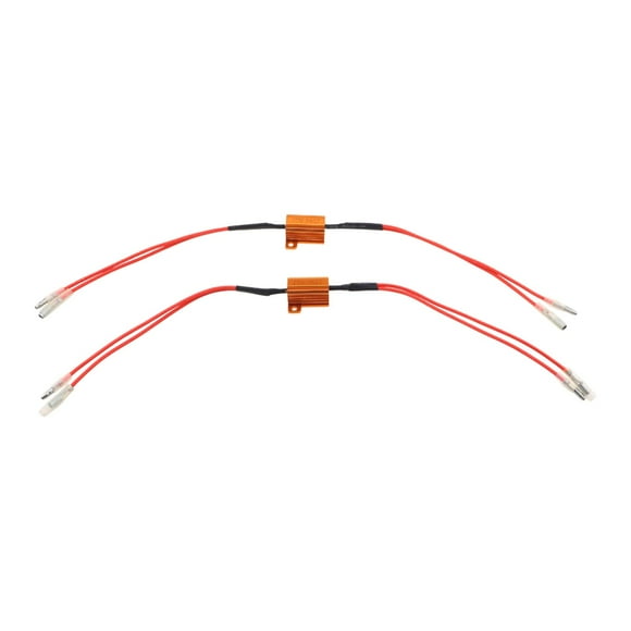 1 par de resistencias de decodificación de carga LED, accesorios de resistencia de potencia de resistencia, ajuste de resistencia de 7W para luces de Yotijar Resistencia de carga de coches de moto