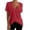 Red, variant on Tshirts for Women Women Casual Solid Short Sleeve Base Layer T Shirt Black L