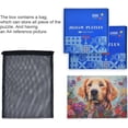 thumbnail image 6 of Dog Flower Painting Jigsaw Puzzle, 1000 Pieces Paper Wood Composite Material Zigsaw with Storage Bag and Reference Picture Easy to Solve Family Game Creative Gift for Friends Parents Grandparents, 6 of 6
