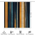thumbnail image 2 of 4 Piece Shower Curtain Sets Non-Slip Rugs And Toilet Mat Lid Rug Accessories Orange And Blue Stripe Waterproof Fabric Bath Curtain Colorful Abstract Modern for Bathtub Decor, 2 of 8