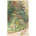 thumbnail image 2 of Barbara Elisabeth van Houten 11x14 Gold Ornate Wood Frame and Double Matted Museum Art Print Titled - Face in Garden (1872 - 1950), 2 of 4