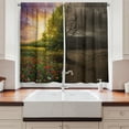 thumbnail image 2 of Ambesonne Forest Kitchen Curtains, Life and Death Theme, 55"x39", Multicolor, 2 of 3