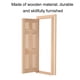 thumbnail image 4 of Liukouu Puerta de Madera para casa de mu?ecasPuerta de Sala de Estar 1:12Mini Puerta de casa de mu?ecaspara Accesorios de casa de mu?ecascasa de mu?ecas DIY Khall YX01666, 4 of 6