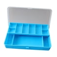 thumbnail image 2 of Caja de señoría de pesca Baja de señora Multifuncional con divisores Cebos de almacenamiento de organizador de equipos de pescadores para regalos al Azul, 2 of 8