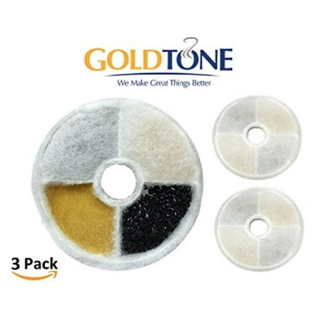 Blue Resin Filter - GoldTone Brand Water Softening Resin & Charcoal Water Filter. Replaces Your Catit Design Sense Water Filter Cartridge. Fits Catit Flower Fountain