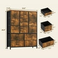 thumbnail image 3 of Yiwa Commode à 15 Tiroirs pour Chambre, Grande Commode et Commodes, Commodes de Rangement en Tissu Gain de Place pour Garde-Robe, Couloir, Salon, 3 of 9