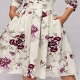 thumbnail image 4 of PENGXIANG Femmes Vintage A-Line Robe Tunique Longue Sans Manches Robe Florale, 4 of 6