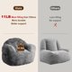thumbnail image 5 of Sofá de Piso Tipo Puf Extragrande - Diseño con Reposabrazos, Espuma de Alta Densidad y Cubierta Suave - Ideal para Sala, Dormitorio o Espacios de Descanso - Gris Oscuro 130 x 105 x 85 cm, 5 of 8