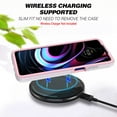 thumbnail image 5 of Circlemalls Case for Google Pixel 7 Pro, Tempered Glass Screen Protector, Drop Proof Phone Glitter Cover-Pink, 5 of 5