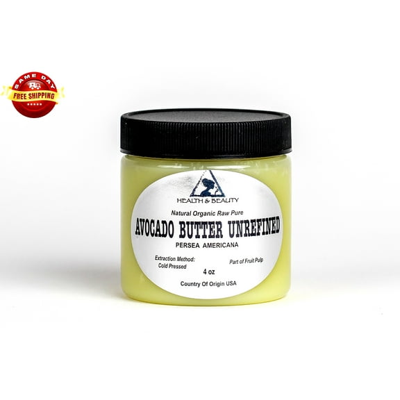 AVOCADO BUTTER UNREFINED ORGANIC EXTRA VIRGIN COLD PRESSED RAW PURE 4 OZ